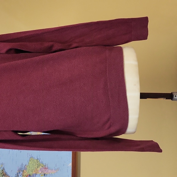 Tommy Hilfiger Signature Long sleeves mens Jersey, burgundy, 100% cotton, medium - Picture 9 of 11